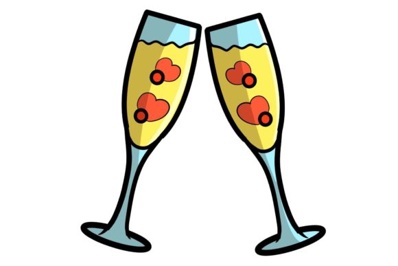 Elegant Wedding Wine Glass Stickers for Your Special Day