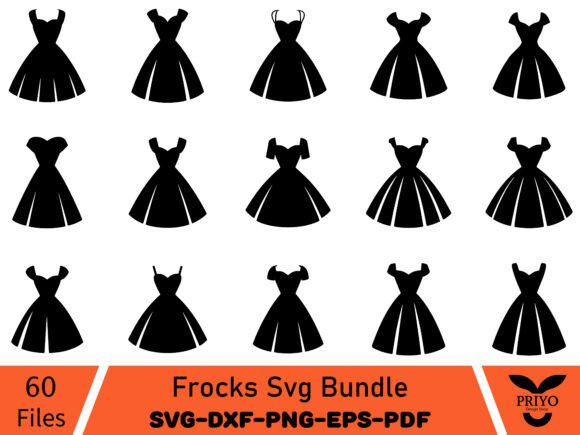 Frocks Svg Bundle: Wedding Dress Svg for Elegant Designs