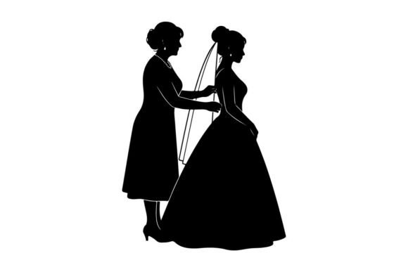 Mother Helping Bride with Veil: Capturing Wedding Intimacy