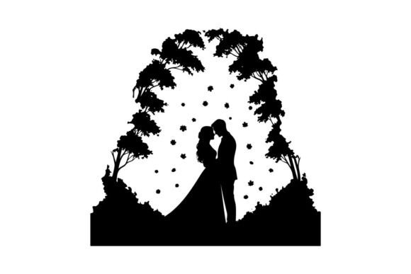 Romantic Autumn Wedding Couple Under Fall: A Design Asset Review