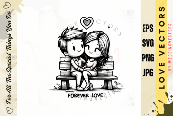 Wedding Couple and Love Vectors: C551 Collection