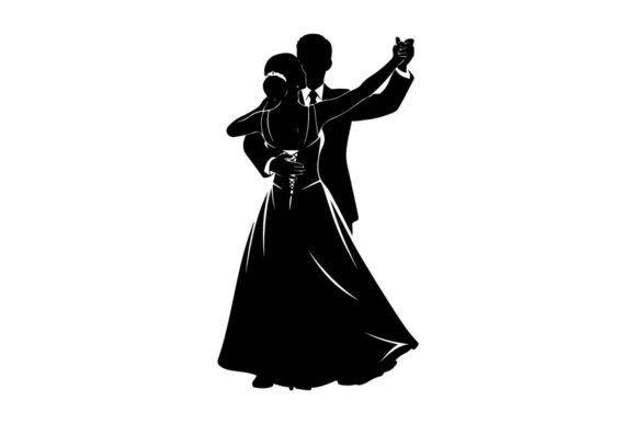 Wedding Dance Couple Vector Illustration: A Designer's Delight