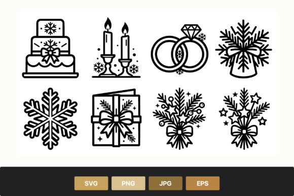 Winter Wedding Line Art Icons: A Designer's Guide